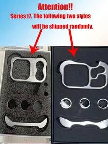 1pc Opposite Gender Skeleton Hollow Metallic Creative Phone Case, Borderless Half-Covered Protective Cover For IPhone 17 - Silver - View 6