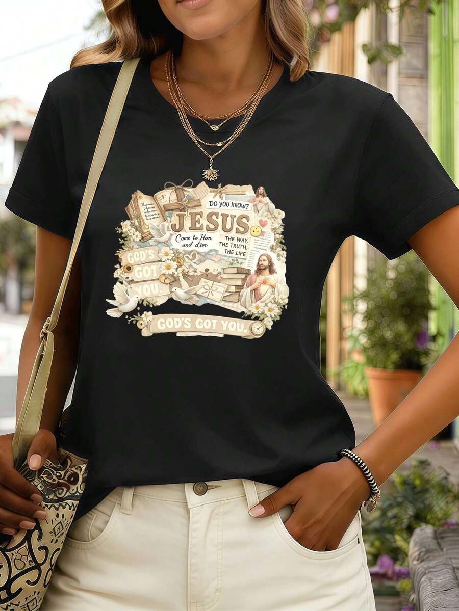 Women T-Shirts - Black - View 1