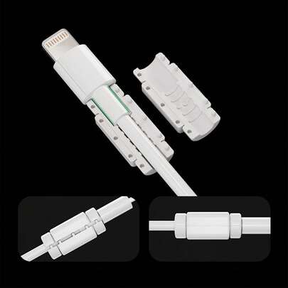 16个PVC线缆保护套，耐用充电线保护套，适用于手机、USB、平板电脑数据线、充电器线缆保护套