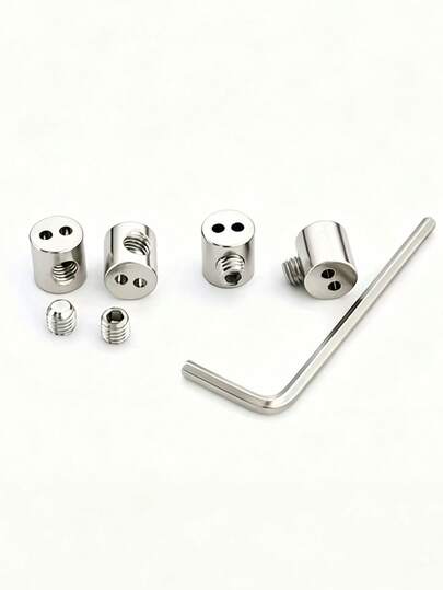 5pcs/8pcs/10pcs Wire Rope Latch Catches, Designed To Prevent Theft With A Durable Metal. These Additions Are Perfect For Camping And Include A Stylish Double Hole Clip For Securing Clotheslines And Lockers