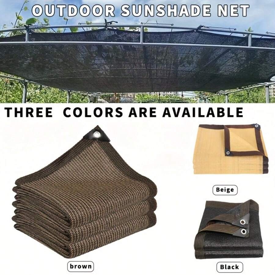 Patio, Yard And Pool Shade Net, Sunshade Cloth With Sewn Edging Ties, Easy Installation, Strong Shading Effect, Suitable For Yard Decor And Sun Protection, Camping Equipment - Shade Net - View 1