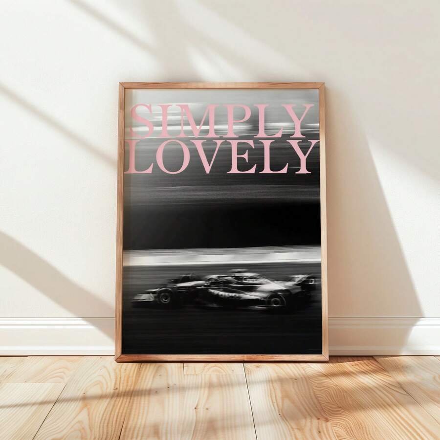 1pc Unframed Racing Sports Poster, Fashionable Racing Art Print, Retro Aesthetic Wall Decor Suitable For Bedroom, Dorm, Living Room, Back To School, Poster, Room Decoration Gift - Racing - View 1