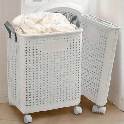 Breathable Folding Storage Basket, Dirty Laundry Bin, Storage Basket, Movable. It Can Be Folded To Save Space And Is Suitable For Indoor And Outdoor Use For Storage And Organization.