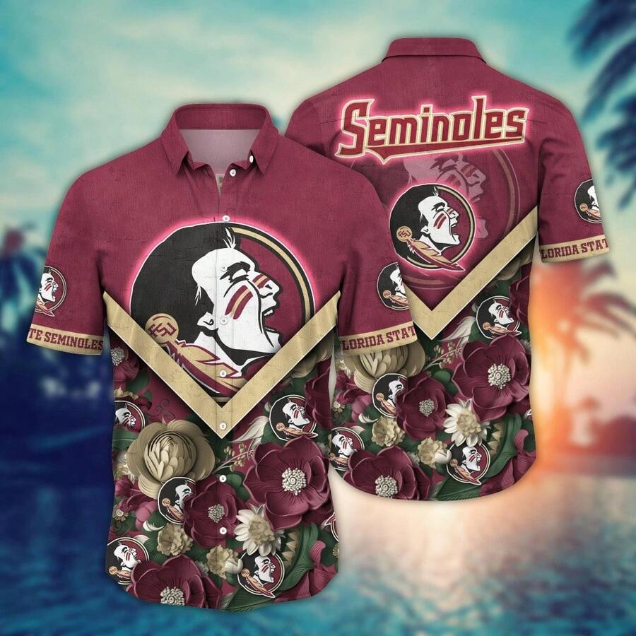 Florida State Seminoles Flower Hawaii Shirt For Fans Ver 17 - Nhiều màu - Xem 1