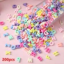 200-600顆大字母珠混色裝 - 多色塑料字母 A-Z，適用於珠寶製作、手鍊、項鍊、鑰匙圈、鞋帶與手工藝品 - 鮮豔派對裝飾、手工珠、鑰匙圈配件、創意設計、珠寶製作材料 - 彩色 - 查看 12
