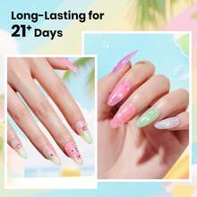 6PCS 7.5ML Beetles Glitter Rubber Base Gel Set, 6 Pastel Colors Jelly Gel Nail Polish With Flakes, Multi-Functional Apex Strengthening Builder Base Coat, Flexible Soak Off UV LED Gel For DIY Nail Art - 6 PCS Rubber Base Gel Set - 查看 8