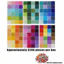 300顆/5200顆 3mm 種子珠珠手工珠寶製作套組，適用於DIY友誼手鍊、項鍊、耳環、戒指、珠寶配件、手工藝品（隨機顏色） - 多彩色 - 查看 2