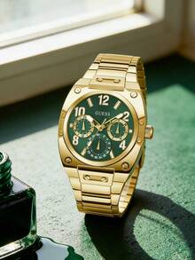 Reloj de hombre con cristales incrustados de tono dorado GUESS GW0624G2 - Dorado - View 1