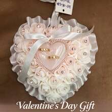 Heart-Shaped Ring Storage Box, Acrylic & Polyester Material, Romantic Party & Engagement Supplies - View 3