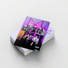 92件套卡片套装（60张卡片+32张贴纸），双面LOMO卡片，贺卡，书签，节日和圣诞节礼物 - 黑色 - 查看 8