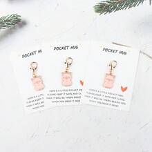 3pcs/5pcs Cute Lucky Pig Keychain Pendant, Inspirational Small Gift For Birthday, Graduation, Mother's Day, Father's Day, Mini Souvenir, Jewelry And Other Accessories Gifts For Mother, Father, Graduation, And Teacher - Multicolor - View 3