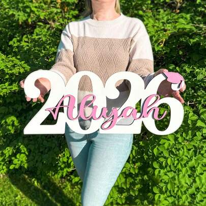 Graduation Gift For Her Grad Name Sign 2026 Graduation Decorations Custom Kid Name Sign For Graduation Grandson Thanksgiving Decor USCA