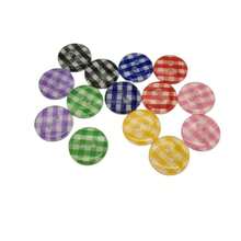 30/50/100 piezas Botones de resina con patrón estilo universitario, botones redondos de dos agujeros universales para camisa y suéter, accesorios de decoración de tela DIY hechos a mano, color aleatorio - Multicolor - Ver 8