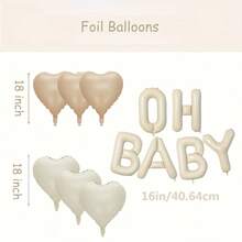 16-Inch Balloon Set Includes Letter Balloons And Heart Foil Balloons, Suitable For Holidays, Gender Reveal Parties, And Christening Decorations, For Indoor And Outdoor Use - Multicolor - View 10