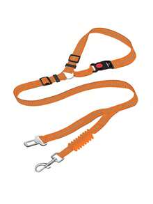 1pc 2-In-1 Pet Car Seat Belt Leash, Dual Connection To Prevent Escape, Large Dog Leash, Shockproof, Adjustable, Reflective At Night, Pet Outdoor Supplies - Multicolor - View 17