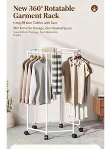 Freestanding Hexagonal Carbon Steel Coat Rack, Heavy Duty Single Tier Rack With Non Slip Rubber Tips, Space Saving Corner Friendly Rack For Entryway Hallway Laundry Room - View 5