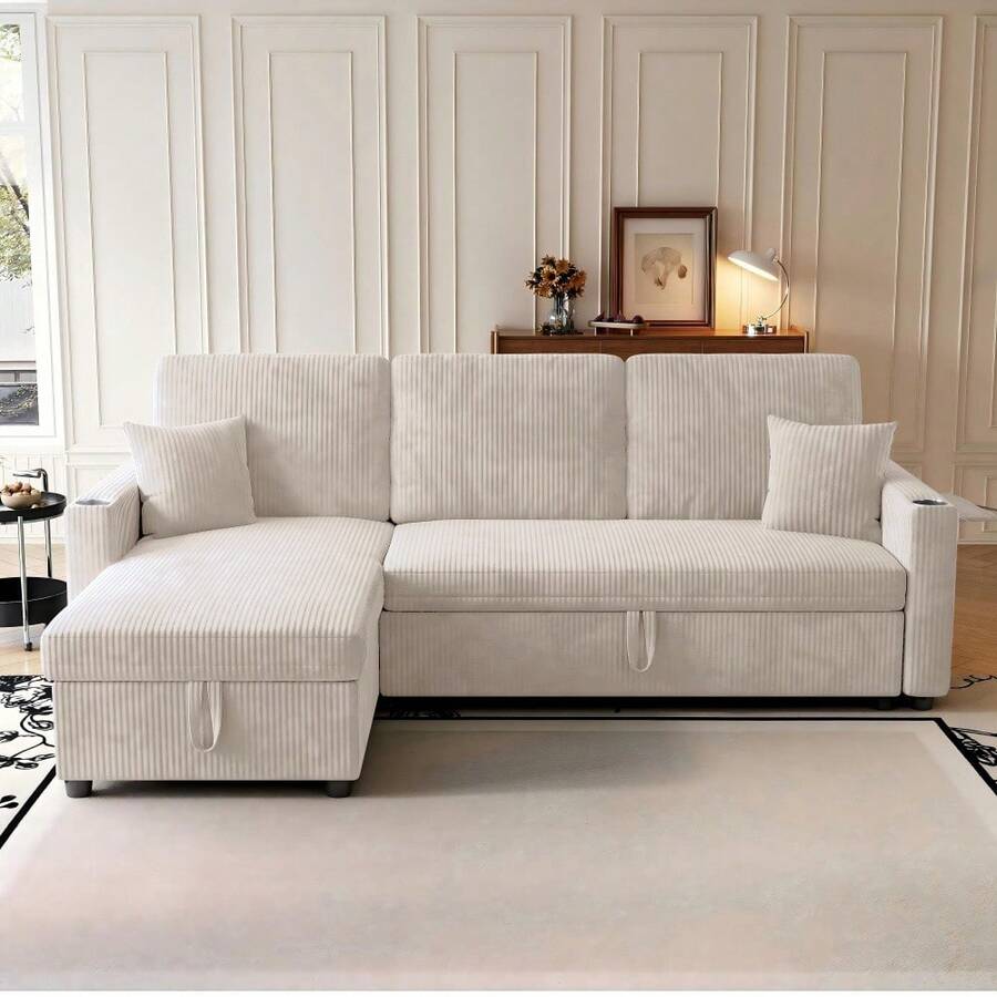 Sofa Bed Set - Beige - View 1