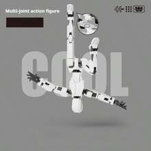 1pc Magnetic Jointed Doll Doll, Lucky 13 Posable Figure, 3D Printed Movable Joints, Stress Relief Doll, DIY Action, Simulation Combat Doll Doll, Birthday/Holiday Gift - Multicolor - View 6