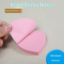 100张心形便利贴，自粘便签本，笔记本计划贴纸，办公学习文具配件，返校必备 - 均碼 - 查看 5