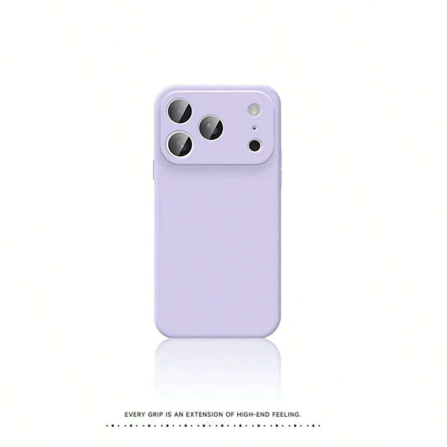 Tương thích với iPhone 11 12 13 14 Plus 15 15 Pro Max 16 16 Pro 16 Plus 17 17 Pro Max 17 Pro X XR XSMax, ốp lưng điện thoại mềm mại với chất liệu nhung. - Cỏ màu tím - Xem 1