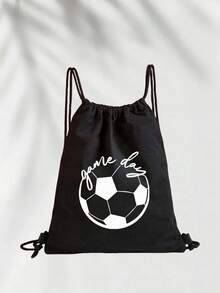 1pc Leopard Print Heart Pattern Black Drawstring Bag, Soft Material, Perfect For Organizing Items. Ideal For Vacation, Fitness, Shopping, Sports And Yoga, Great Spring/Summer Gift For Friends - Multicolor - View 5