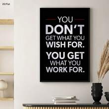 One Inspirational Quote "What You Get Is Not What You Wish For, But What You Strive For." - Canvas Art Printed Poster, Modern Wall Art Decoration Picture, Suitable For Decoration In Living Room, Bathroom, Dining Room, Kitchen, Office, Bedroom - Multicolor - View 4