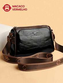 Solid Color Fashion Crossbody Bag, Fashion Shoulder Bag, Casual Handbag And Wallet For Women - Black - View 1