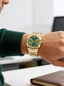Reloj de hombre con cristales incrustados de tono dorado GUESS GW0624G2 - Dorado - View 3