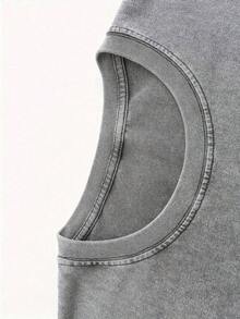 Valentine's Day Gift: Women's Elegant Short-Sleeve XO Heart Grid Print Round-Neck T-Shirt, Suitable For Spring, Summer, - 灰色 - 查看 4