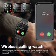 260mAh Full Touch High-Definition Fashionable Smart Watch With Wireless Calling (Dial, Answer), Abundant Watch Faces, Sports Monitoring, Message Notification, Multi-App Reminder, Compatible With Android And IOS Phones, Perfect Gift For Men - Multicolor - View 2