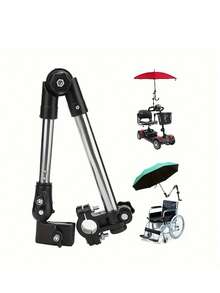 A Multipurpose Umbrella Holder, Designed For Wheelchair, Bicycle And Outdoor Fishing, Provides Sun Protection. It Features 360-Degree Adjustable And Foldable Design For Easy Storage And Compact Portability. - Multicolor - View 9