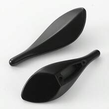 2 Stücke nordischer Stil schwarze Blatt Schranktürgriffe - hergestellt aus reinem Kupfer und Zinklegierung, matte Oberfläche, geeignet für Küchen- und Badezimmertüren - A - Übersicht 1