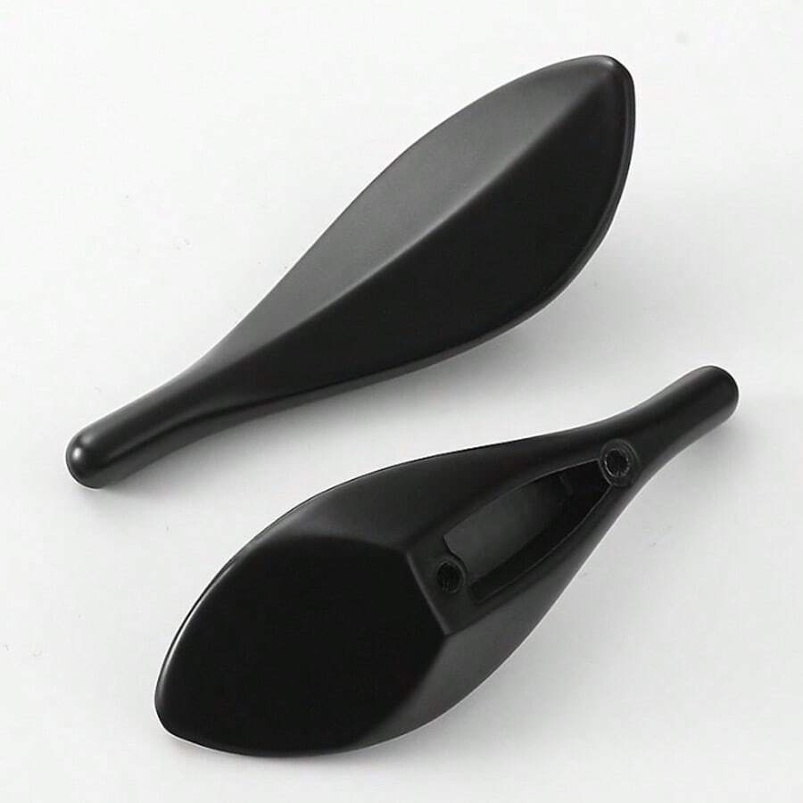 2 Stücke nordischer Stil schwarze Blatt Schranktürgriffe - hergestellt aus reinem Kupfer und Zinklegierung, matte Oberfläche, geeignet für Küchen- und Badezimmertüren - A - Übersicht 1