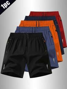 Men's Loose Fit Workout Shorts, Breathable Quick-Dry Jogger Shorts For Fitness, Running, Training Sports - Black - View 6
