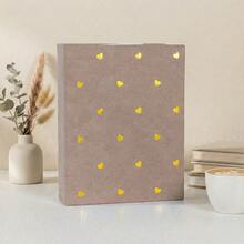4x6 Photo Album - 100 Pockets Small Mini, Premium Cloth Cover With Gold Foil Heart Design, Portable Wallet Photo Album For Family Wedding Boys Girls - Multicolor - View 12