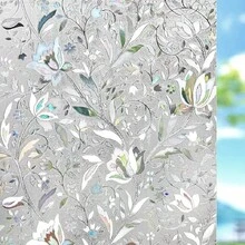 Rainbow Privacy Window Film, Static Cling Insulation Window Tint, Non Adhesive Decorative Window Glass Sticker - 1PC - View 13