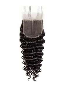 Tóc giả T-Part 4x1 Lace Deep Wave Closure có tóc con, làm từ tóc người thật Brazil nguyên chất, đường chân tóc đã được tỉa sẵn, kích thước 8-20 inch, ren T4x4 chưa qua xử lý, hoàn hảo để tạo kiểu tóc tự nhiên. - Natural Black - Xem 3