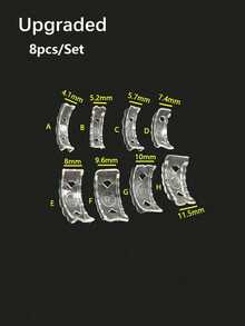 8/1pc Resin Ring Adjuster Invisible Ring Size Adjustment Pad Suitable For Loose Rings, Fits All Finger Sizes, Invisible Ring Adjuster For Loose Rings - Multiple Finger Sizes, Comfortable Protective Ring Adjustment - Adjustable Transparent Fastening Ring Adjustment Tool Jewelry Protection Sleeve Suitable For Loose Rings, Various Sizes Ring Adjuster For Women - Multicolor - View 10