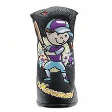 Funda magnética recta para putter, funda de cabeza de golf, tapa protectora de palo - Estilo béisbol (negro) - Ver 13