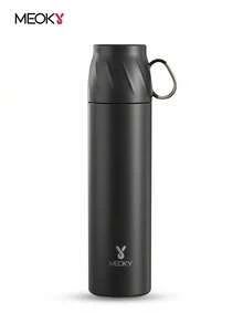 Bình nước giữ nhiệt 500ml/16oz, giữ nhiệt 24 giờ, chống rò rỉ, nắp đa chức năng, thành đôi bằng thép không gỉ, thích hợp cho thể thao, tập thể dục, du lịch và đi học. - màu đen - Xem 2