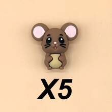 5/32件套硅胶DIY串珠套装，3D硅胶可爱动物珠子，适用于手工DIY手链项链首饰制作，工艺配件，钥匙扣，笔饰，手机挂饰，包包吊坠，独特礼物 - 彩色 - 查看 64