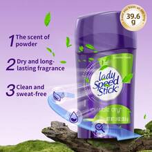 Lady Speed Stick 1 支 39.6g 嬰兒粉香止汗除臭棒，全天抑制汗水與異味，柔和溫潤粉末香氣，溫和女士配方，質地滑順，適用日常腋下護理 - 39.6g 爽身粉香 - 查看 5