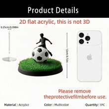 2D Flat Design Creative Football Decor, L-Shaped Acrylic Design. Suitable For Home, Countryside House, Living Room, Bedroom, Shop And Office. A Great Gift For Holidays And Various Occasions. - Multicolor - View 14