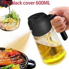 1 cái - Bình xịt dầu ô liu, bình xịt nấu ăn 2 trong 1, chai nhựa đựng dầu và giấm dung tích 15.216oz/450ml, 20.288oz/600ml, bình xịt dầu và giấm dùng trong nhà bếp, trộn salad, chiên rán, nướng. - Xem 17