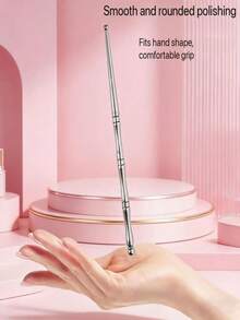 1 Stainless Steel Acupoint Massage Stick For Foot Reflexology And Body Relaxation - Silver - View 3