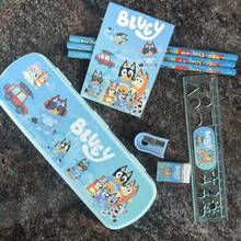 布鲁伊文具套装，生日礼物，学习用品，派对礼品，学习和返校礼品套装 - 卡通 - 查看 3