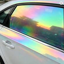 Wide 50cm By 5M Iridescent Car Window Foils Rainbow Tint Film Auto Home Decorate Holographic Window Glass Film Block Solar UV Protector Window Sticker Films - 1PC - View 4