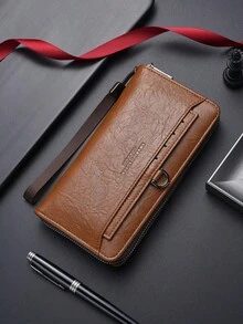 Billetera de hombre, con gran capacidad, múltiples ranuras para tarjetas, bolsa casual para teléfono, monedero - Multicolor - Ver 14