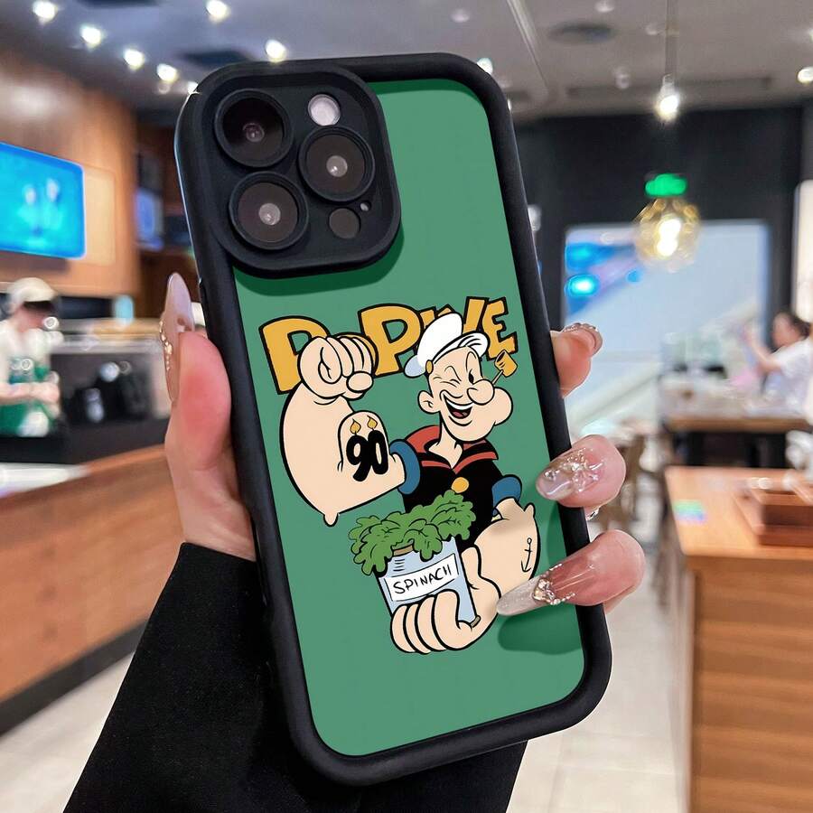 Celebración de , espinacas verdes y amarillas.funda de teléfono Fundas compatibles con ,Apple,VIVO,OPPO,,, y Honor.Fabricadas en silicona TPU,ofrecen protección contra golpes y caídas. - Negro - Ver 1
