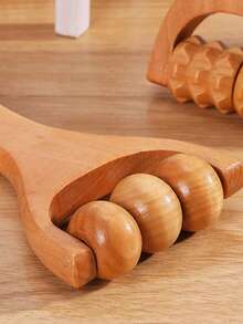 Bộ 3 con lăn massage tay và chân bằng gỗ, dụng cụ massage cơ bắp cho lưng, chân, cơ thể, cổ, mặt, cánh tay, Kích thước: 15 x 8 cm - Nhiều màu - Xem 4